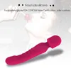 Riscaldamento vibratore vibratore in silicone per donne AV bacchetta magica massaggio punto G vibrazione stimolatore clitoride per masturbatore femminile Q0508