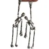 Silver Heavy Stud Industry Skeleton Human Skeleton Earrings Rib Modeling Niche Dark Hip-Hop Ins Fashion All-match Jewelry