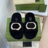 Designer päls tofflor glida sandal ull designer tjock botten ljusbrun merino mode lägenhet platt muller häl toffel sexig mullers storlek 35-45