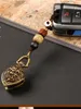 Anahtarlıklar el yapımı saf pirinç çan araba anahtarlık erkek ve kadın kişiliği yaratıcı retro anahtar zincirli kolye jewelrykeychains