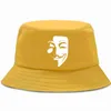 Berets For Vendetta Printed Bucket Hat Outdoor Unisex Panama Women Men Cap Sunscreen Summer Sun Caps Foldable Vacation Fisherman HatsBerets