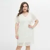 Grande taille robes Xl-4xl été femmes robe 2022 dentelle blanche longue Vintage Maxi fête plage femmes lumière bal grand CurvPlus