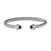 Designer DY Collier Dy Bijoux Bracelet Sliver Hommes Femmes Platine Perle Tête Mode Bracelets Polyvalents Bijoux Bijoux Plaqués Cadeau De Noël de haute qualité