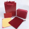 Set di gioielli Box Red Ca Lettera Collana Bracciale Orecchini Set di anelli Box Sacchetto per la polvere Sacchetto regalo (Abbina le vendite degli articoli del negozio, Non venduto singolarmente)