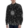 Bandana Style Men Casual Shirt Cashew Nut Pattern Long Sleeved Fashion Printed Button Top Undertake DIY Custom Printing 220722