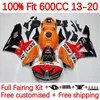 Carenti di iniezione per Honda CBR 600RR CBR600 CBR 600 CC RR F5 13-20 147NO.0 CBR600RR 13 14 15 16 17 18 19 20 600cc 2013 2014 2015 2017 2018 2019 2019 2020 Body Repsol Orange Orange