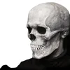 Halloween Party Full Head Skull Mask met Beweegbare Jaw Scary Latex Volwassen Grootte Cosplay Maskerade Maskers