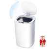 Smart Sensor Garbage Bin Kitchen Bathroom Toilet Trash Can Automatic Induction Waterproof Bin with Lid 220408