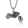 Pendanthalsband Punk Rostfritt stål Mäns Soul Chariot Titanium Skull Motorcykel Trendy Jewelrypendant Heal22