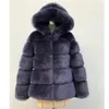 Zadorin hiver épais chaud fausse fourrure manteau femmes plus taille à capuche à manches longues fausse fourrure veste de luxe manteaux de fourrure d'hiver bontjas 201214