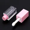 100 pcs 5ml mini quadrado labelo tube lipgloss lipgloss amostra lip-balm garrafas recipiente ferramenta de beleza sn3364