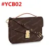40780 Pochette Meti Handbag Counter Counter Facs Womens Womens Handbags Brown Flower Leather Women Women Brossbody Bage Bags 41465 44187 #YCB-03