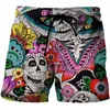 Pantaloncini da uomo Summer Beach da uomo Dark 3D Skull Pattern Board Hip Hop da donna Taglie forti Abbigliamento da uomoMen's Naom22