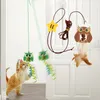 Cat Toys Simulation Animal Stick Scratch Rope Elasticity Interactive Toy Funny Self-Hey Hanging Door Dractable SuppliesCatcat