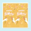 Gift Wrap 20-50pcs Happy Birthday Packing Stickers Seal Labels Box Cartoon Sealing Envelope Package StickerGift