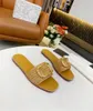 Women Summer Slippers lady bench shoes Stylish comfortable female flat mental buckle genuine leather wear-resisting non slip versatile sandals V70307