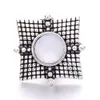 Vintage Kare Şekli Snap Duthing Clasps Mücevher Bulguları Rhinestone 18mm Metal Snaps Düğmeleri DIY Kolye Bilezik Mücevherat