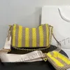 Mode kvinnors crossbody väska med min handväska för kvinnor kosmetisk axelväska plånbok 6Colors 23x13x7cm