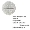 3in1 basi della lampada a led RGB per illusione 3D Night Light Touch Interruttore di sostituzione Base da scrivania da tavolo 9D USA