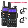 Walkie Talkie 2 PCS Ham Radio HF Transceiver UV5R Baofeng UV 5R voor 136 174MHz 400 520MHz Twee 2 -weg dubbele band UHF VHF 220812GX