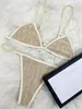 2022 Yaz Moda Tasarımcısı Üst düzey kadın mayo kadın mayo rahat seksi dantel g harf g nakış çok renkli büyük boyut