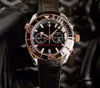 Topselling Super Multi Styles Stofleather Straps Men Wristwatches Wszechstronny kwarc VK Chronograph 45 mm ceramiczny auto data wszystkie roboty najwyższej jakości zegarki