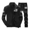 Männer Trainingsanzüge Set Herbst Sweatshirt Jogginghose Buchstaben Reißverschluss Stehkragen Einfarbig Mantel Kordelzug Hosen Frühling Trainingsanzug Männer FrauenMe