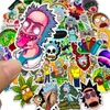 50pcs poster Small waterproof Skateboard stickers funny animation anime For notebook laptop bottle Helmet car sticker PVC Guitar DIY Decals