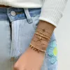 6pcs/set Boheemse goudkleur hart bedelarmbanden voor vrouwen luxe sieraden geometrische armband kralen handketen armband sets
