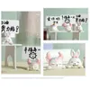 Objetos decorativos Figuras Kawaii Elk Animal Memorando CLIP Cute de desenho animado resina PO Porte do cartão de assento NOTA DE DECORAÇÃO