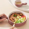 Dishes & Plates Plate One-handed Baking Pan Ceramic Dessert Salad Bowl Household Swing Sauce Baked Rice