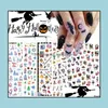 Stickers stickers Nail Art Salon Health Beauty Christmas Halloween Set 3d Zelfklevend voor vrouw