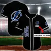 Tampa Bay Personnalisez votre nom Baseball Jersey Shirt 3D Printed Men s Casual s hip hop Tops 220712