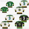 Movie 1917 St John's Shamrocks Retro Ice Hockey #3 Rhea Jerseys Black White Green Ross "The Boss" Rhea GOON