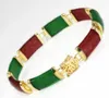 Natürliches Jade-Achat-Türkis-Edelstein-Glücksglied-Armband, silbervergoldet5007926