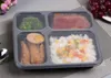 4 bölmeler kapsayıcılar sınıf PP gıda paketleme kutuları otel için yüksek kaliteli tek kullanımlık bento kutusu ...