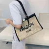 2022 Factory Discounts Summer straw female fashion shopping embroidered thread letter beach bag Single Shoulder Tote Bag