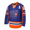 The Thug GOON 69 Doug Glatt Halifax Highlanders Maillots Hockey sur Glace Film Vintage Glatt Jersey Hommes Bleu Cousu Couleur Excellente Qualité