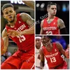 College Basketball indossa NCAA Custom UH Houston Cougars College Basketball Jersey 5 Ja'Vier Francis 25 Josh Carlton 1 Jamal Shead 52 Kiyron Powell 0 Marcus Sasser