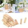 10pcs Natural Wooden Place party Holders Stand Card Photo Clip Holder Rustic Wedding Decorations Party Table Number Name Sign