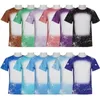 Women Supplies Sublimation party Bleached Shirts Heat Transfer Blank Bleach Shirt Bleached Polyester T-Shirts US Men FS9535337N