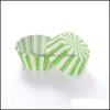 Baking Mods Bakeware Kitchen Dining Bar Home Garden 100Pcs Cupcake Liners Mold Cake Base Paper Cups Stencil Pastr Dhxac