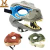 Ужасные головные уборы динозавров Драконы Жизненный динозавр маска Хэллоуин Вечеринка Косплей Открытый рот Латекс Страшно подарки 220812