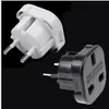 1000pcs/lot Universal UK To EU AC Power Plug Charger Adapter Socket Outlet Converter Black white color