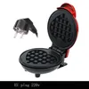 Mini Electric Waffles Maker 110V-220V Bubble Egg Cake Oven Breakfast Love Heart Shaped Waffle Maker EU US UK Plug