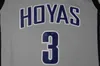 Georgetown Hoyas Allen Iverson College Basketer Collaber University #3 Allen Iverson Bethel High School Basketnys Stitched S-XXL