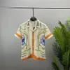 2022 early autumn new printed short-sleeved holiday seaside shirt suit collar T-shirt fashion trend sweatshirt 5xl