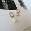 Dangle Chandelier Peri'sbox Natural Baroque Freshwater Pearl Drop Earring Gold Color Small Circle 큰 백인 여성 Charmdangle