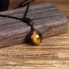 Pendant Necklaces Royal Tiger Eye Beaded For Woman Natural Transfer Good Luck Bead Necklace Amulet Rope Chain Handmade JewelryPendant
