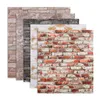 10pcs 3D Brick Wall Sticker DIY paper for Living Room Bedroom TV Waterproof Self Adhesive Foam Plastic Stickers 220607